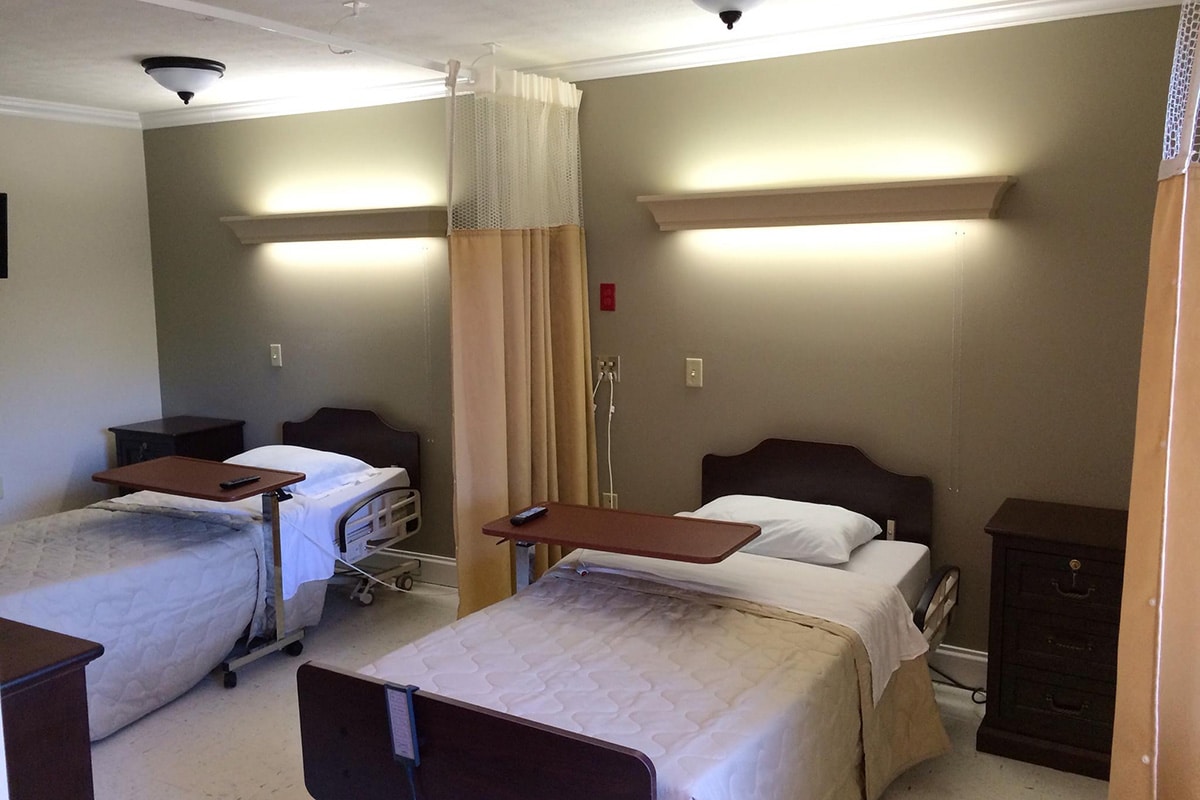 a semi-private room at Richwood Nursing & Rehab